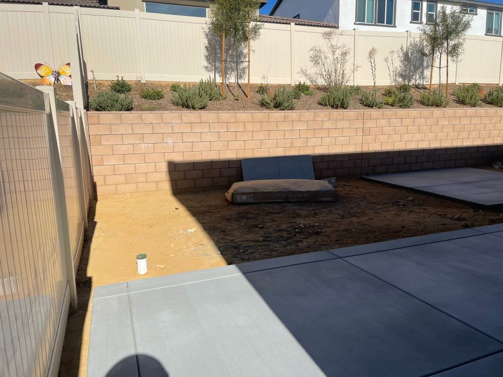 Concrete for Aidan Jade Landscaping in Riverside County, CA