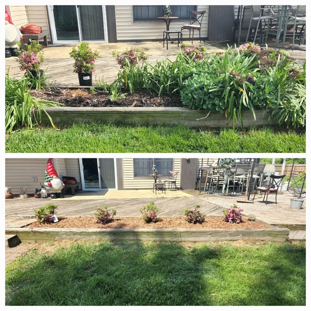 Landscaping transformations for Andrew's Lawn Service LLC in Lebanon, IL