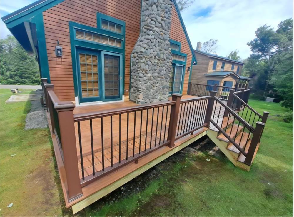 Transform your outdoor space with our expert deck and patio installation services. We offer custom designs, quality materials, and skilled craftsmanship to create an inviting area perfect for relaxation and entertainment. for Legacy HomeWorks in Norridgewock, ME