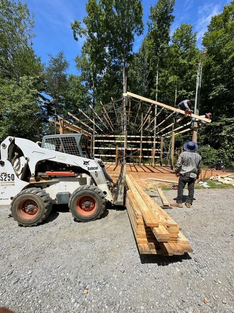 Steel Truss Pole Barns for Platinum Outdoor Services LLC in Conover, NC