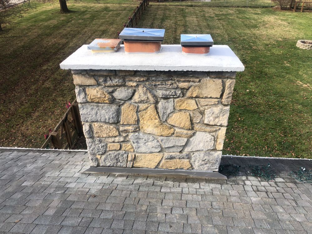 We offer chimney maintenance including chimney crown coating, water sealant, flashing , flash sealant and flue caps. for Shamblin Masonry & Restoration in Columbus, Ohio