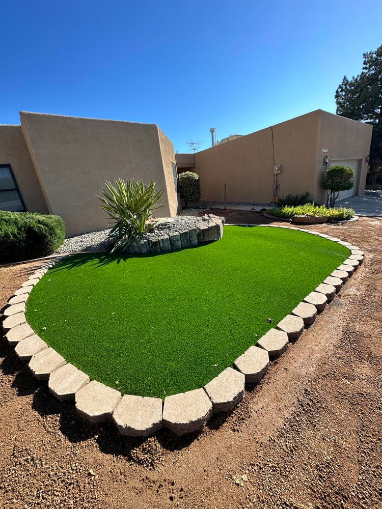 Our professional retaining walls service offers tailored solutions to prevent soil erosion, create leveled areas, and enhance the aesthetics of your property while ensuring structural integrity and longevity. for Go Green Turf Pros in Albuquerque, NM