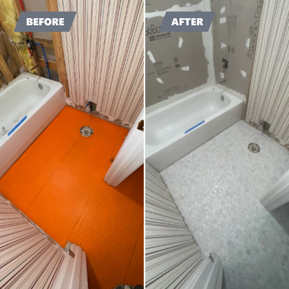 Before and After for A-L Tile in Saluda, SC