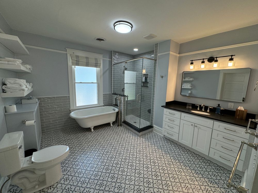 Transform your bathroom with our expert renovation services, blending functionality and style. We offer personalized designs, quality craftsmanship, and efficient project management to create your dream space seamlessly and affordably. for Rockbridge Home and Barns in Rockbridge County, VA