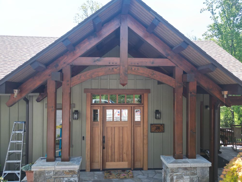 Exterior Deck staining & building for JV Painting Services LLC in Hendersonville, NC