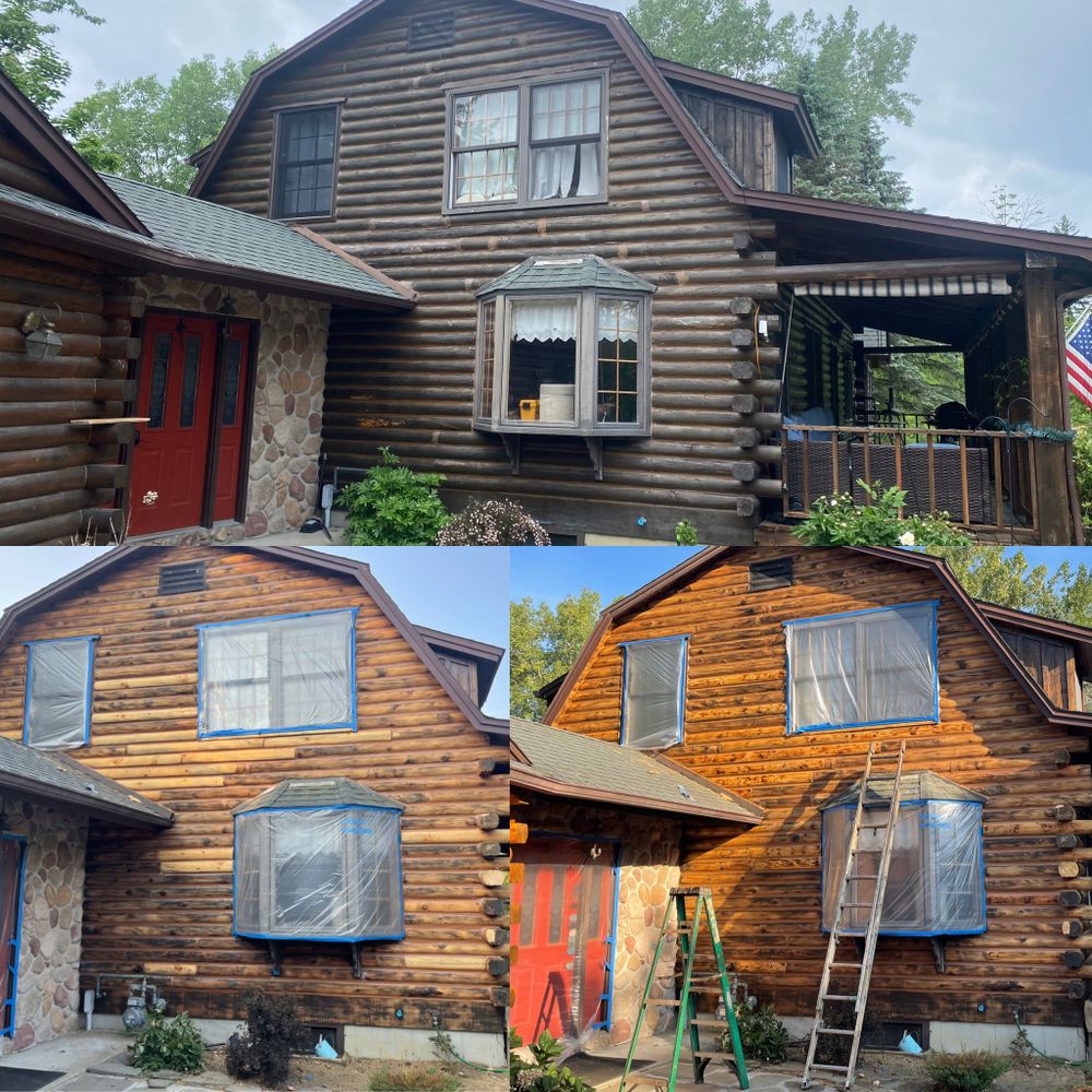 Log Repair is a service we offer to fix and repair logs in your home. We can replace missing or damaged logs, as well as seal and stain the repaired areas to match the existing log home exterior. for Master Log Home Restoration in Philadelphia, PA