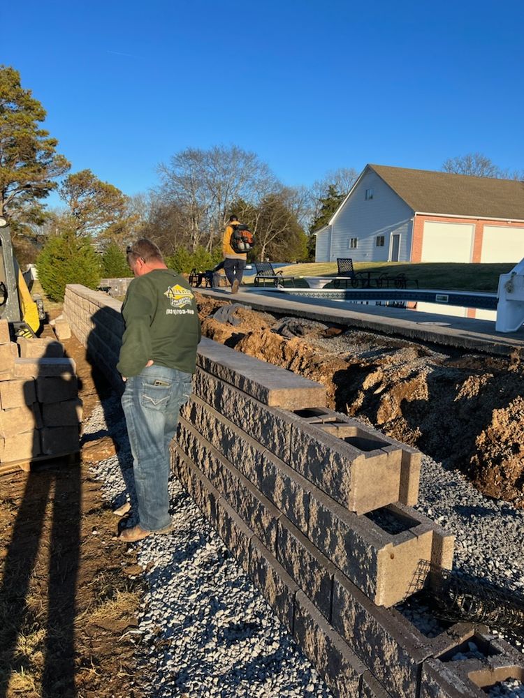 Stone Wall Installations for Adams Lawn Service & Landscaping, Inc. in Shelbyville, TN