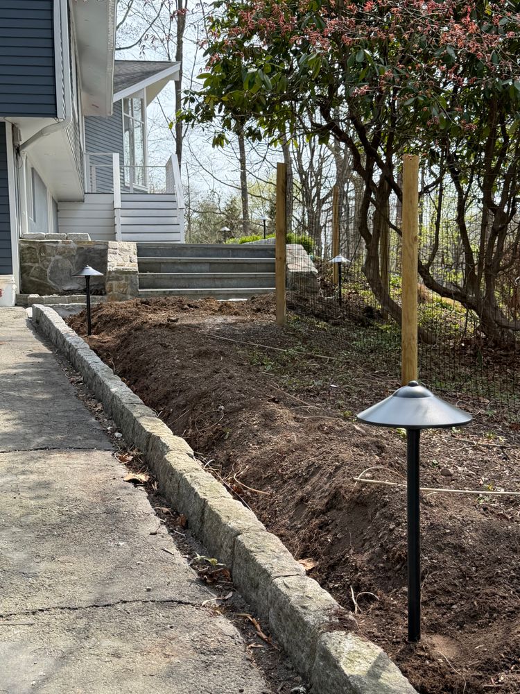Enhance your property’s beauty, safety, and nighttime curb appeal with our Landscape Lighting service, featuring expert installation, energy-efficient fixtures, and seamless home lighting automation tailored to your lifestyle. for Dimar Technology  in Norwalk, CT