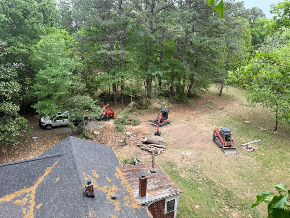 Our tree removal service safely removes hazardous, dead, or unwanted trees from your property, improving safety, protecting structures, and preparing your land for clearing, grading, construction projects. for Hunt’s Hauling & Landworks LLC in Danville, VA
