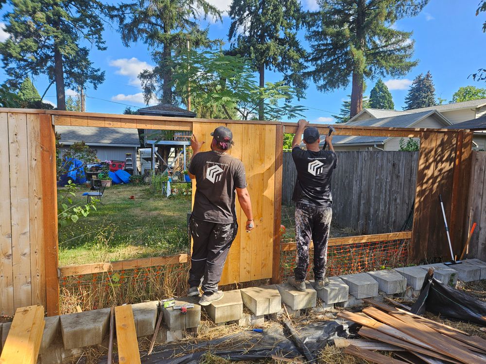 Fencing Installation We build strong, long-lasting fences for residential and commercial properties. From classic wood privacy fences to custom designs with stain and finish, our team delivers durability, security, and curb appeal. for Eminent Construction in Hillsboro, OR