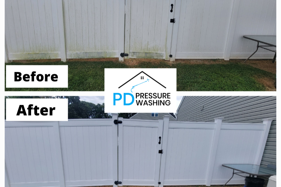 Fence Cleaning for PD Pressure Washing in Williamsburg, Virginia