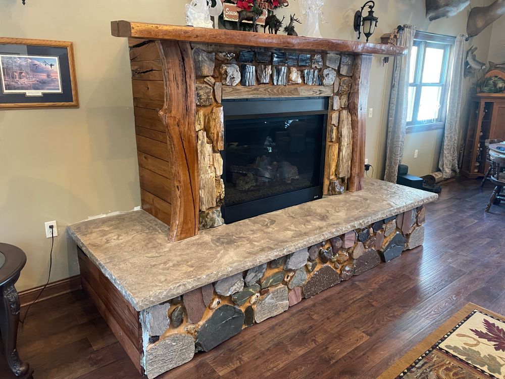 Interior fireplace & feature walls  for STAMPEDE Vertical Concrete in Isanti, Minnesota