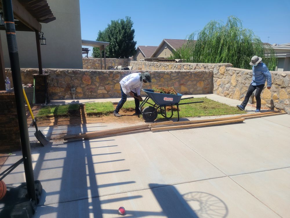 Residential Elevated Concrete Slab for ADM Landscaping & Irrigation LLC in El Paso,  TX