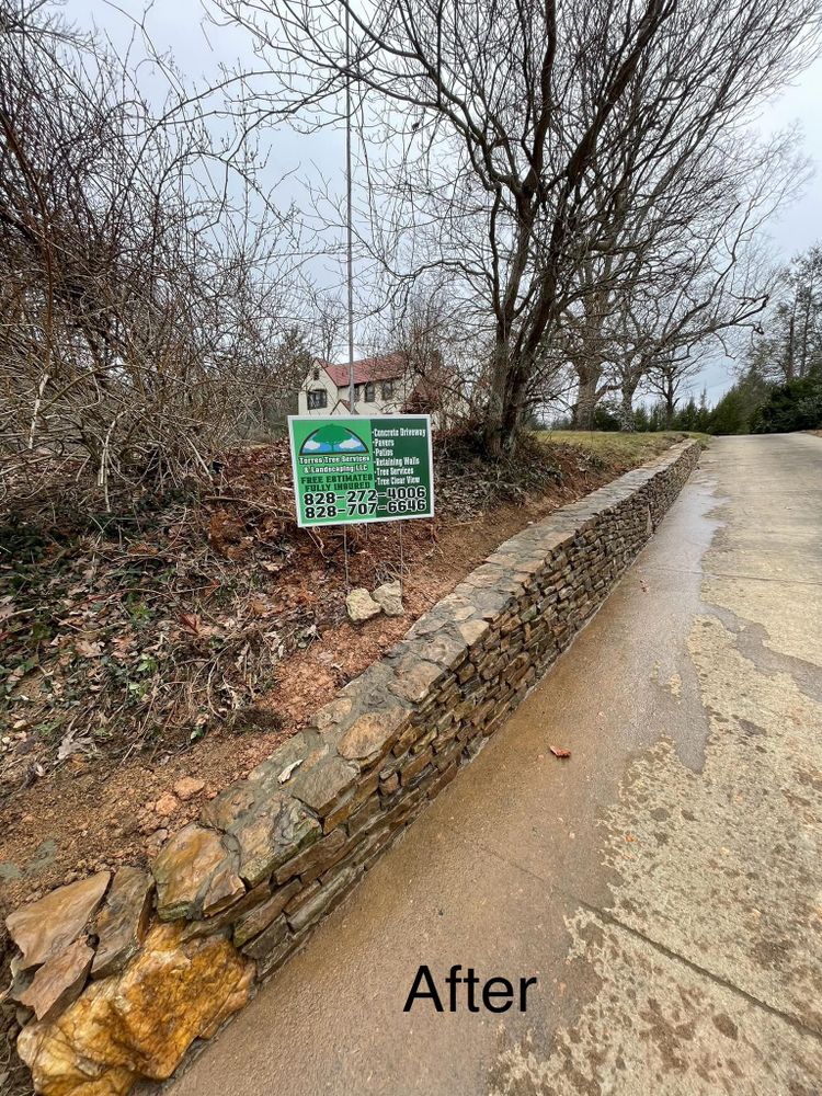 Enhance your outdoor space with our expert retaining walls service, providing stability, preventing erosion, and adding aesthetic appeal to your landscape while expertly managing varying terrain levels. Transform your yard today! for Torres Tree Service and Landscaping in Hendersonville, NC