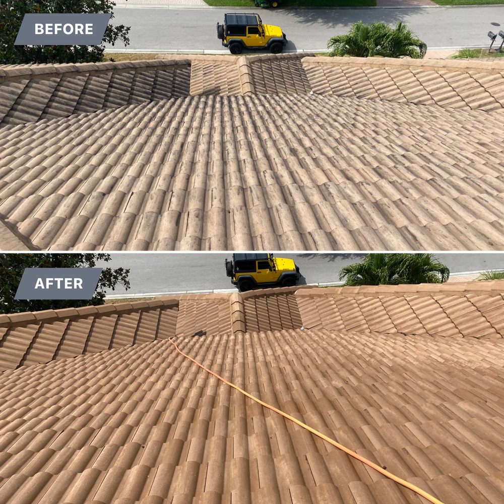 Our Soft Washing service uses gentle yet effective methods to safely clean and maintain your roof, preserving its integrity and enhancing the curb appeal of your home. for Suncoast Coating Services in Sarasota, FL