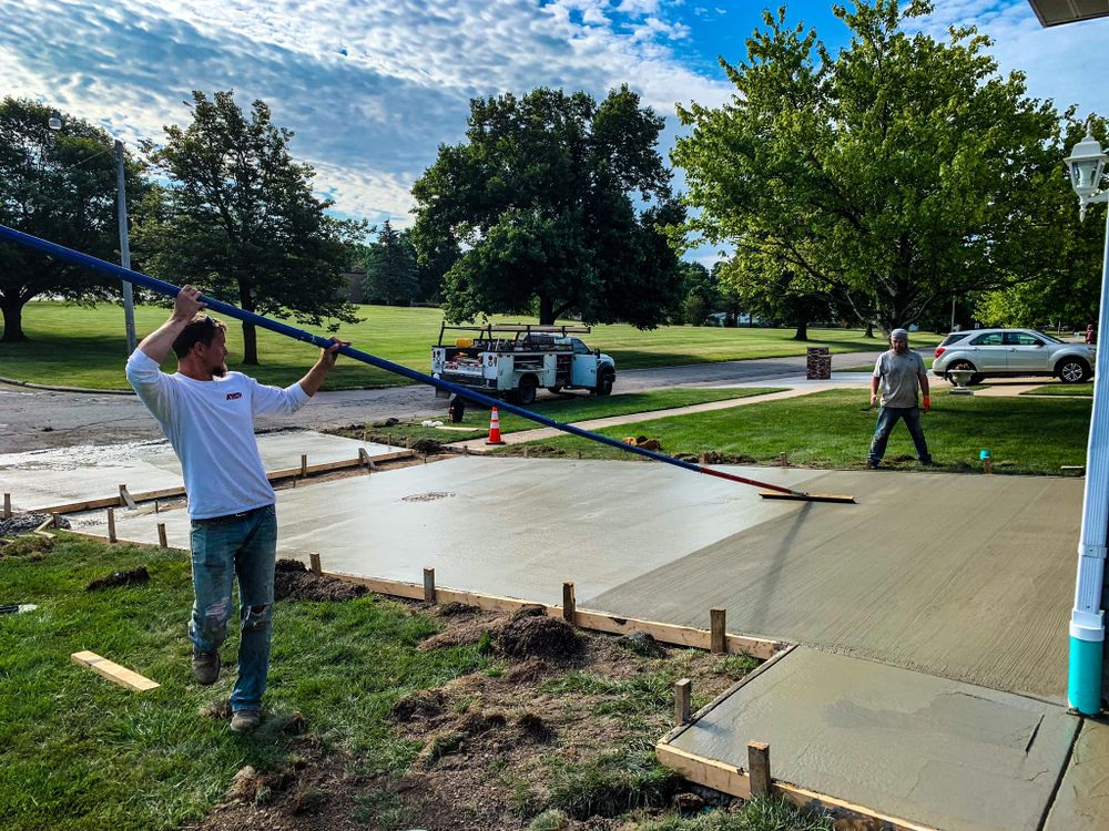 Transform your outdoor space into a beautiful and functional patio oasis with our expert Patio Design & Installation service. Enhance your home with durable concrete solutions tailored to fit your style and needs. for Kurth Concrete in Hebron, IL