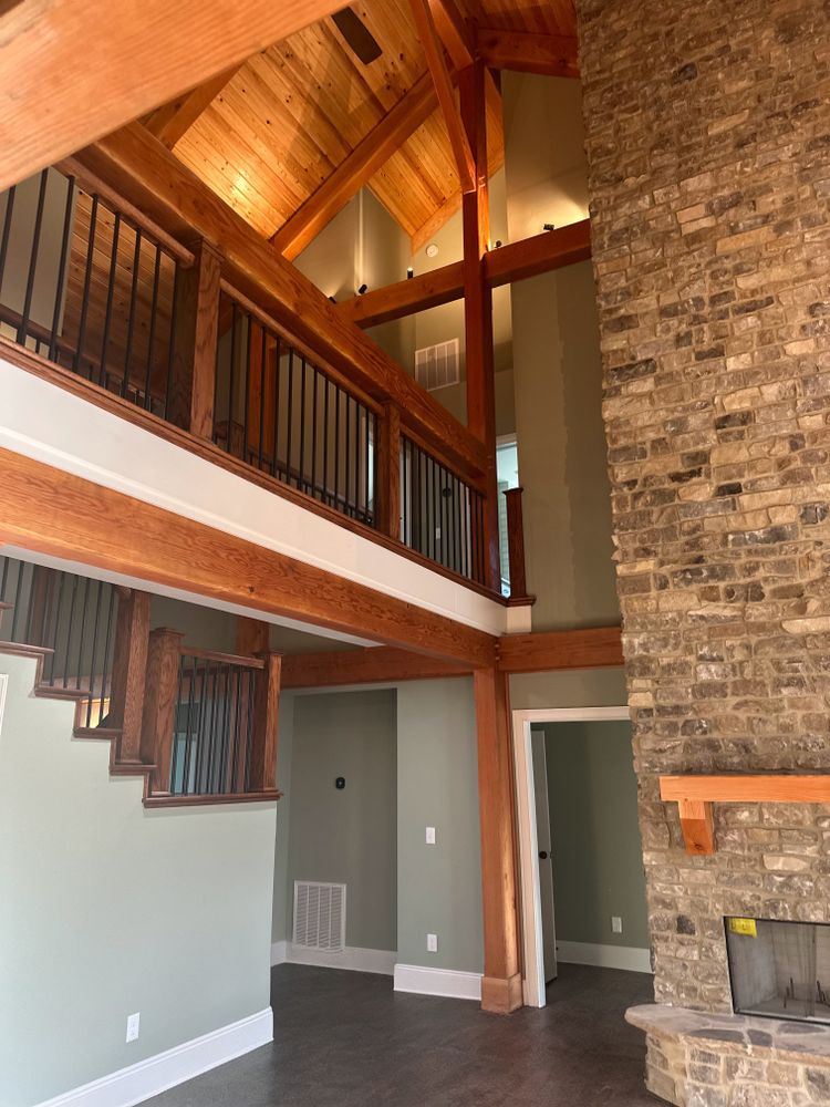 Mountain Style Timber Frame for Emfinger Custom Builders LLC in Pine Mountain, GA
