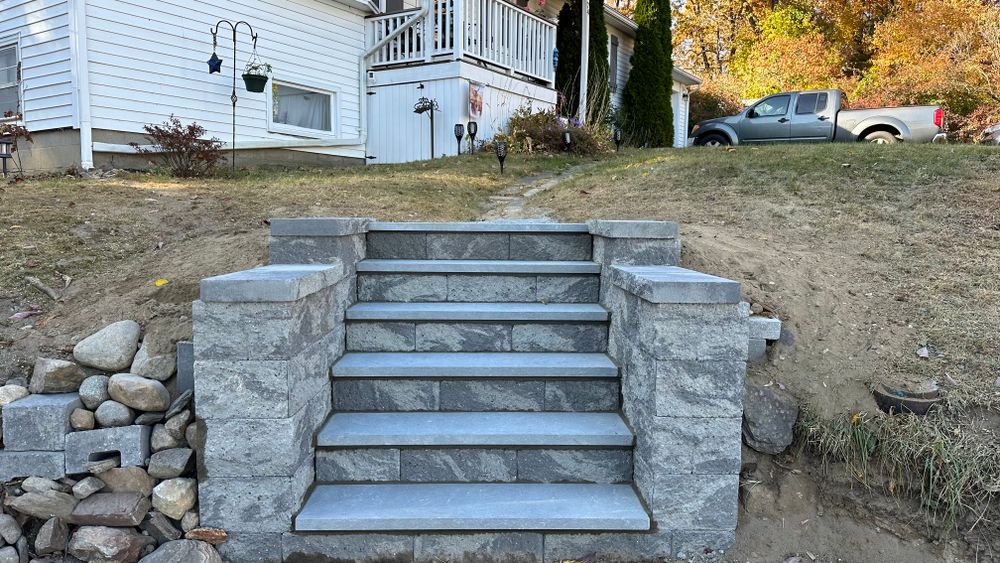 Enhance your home with our expert Step Installation service, providing durable, beautifully crafted steps that combine functionality and style to elevate curb appeal and ensure safe entry to your residence. for Greenscaping & Masonry LLC in Bethel, CT