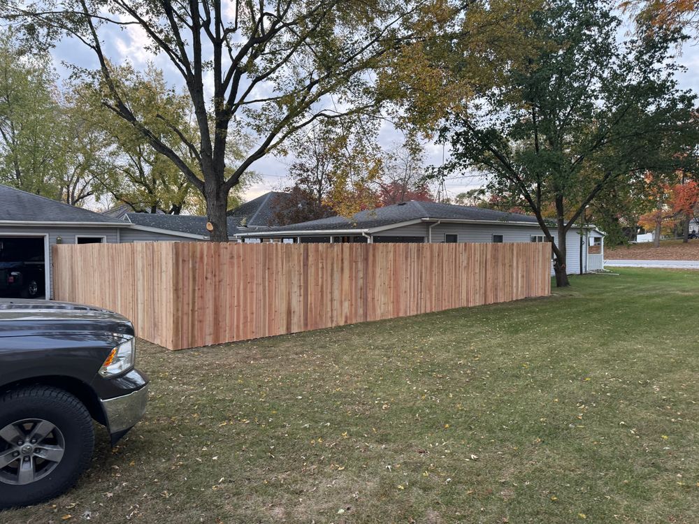 Fences for Risner Construction in De Motte, IN