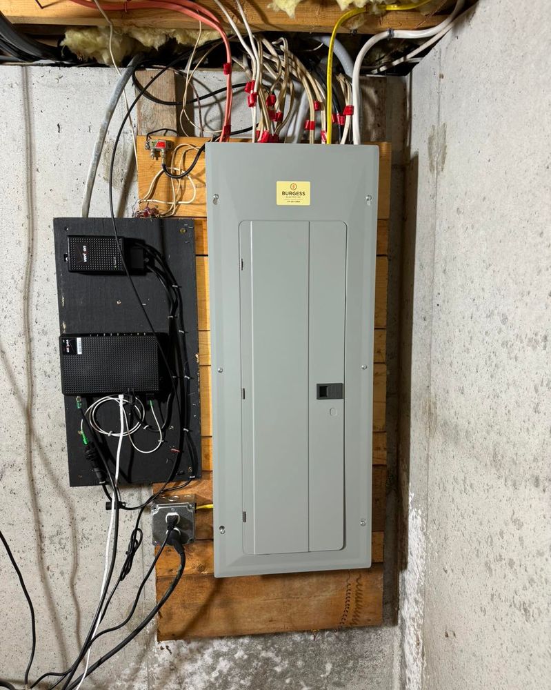 Our Wiring and Rewiring service enhances safety, efficiency, and reliability in your home by upgrading outdated systems with modern wiring solutions. Trust us for professional installation ensuring peace of mind. for Burgess Electric in Douglas, MA