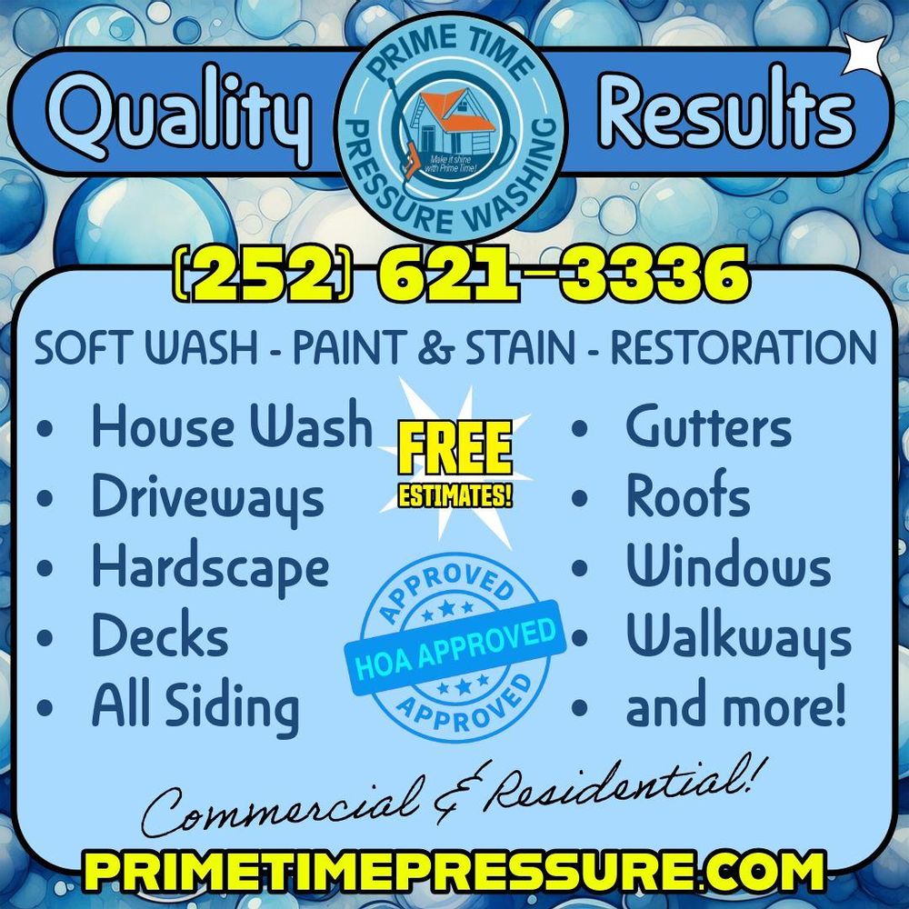 All Photos for Prime Time Pressure Washing & Roof Cleaning in Moyock, NC