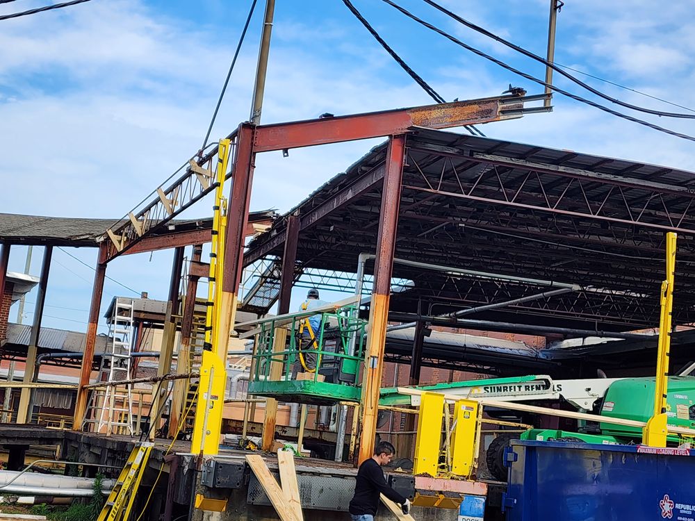 Industrial Plant Dock Roof Replacement for Merl's Construction LLC in Statesville, NC