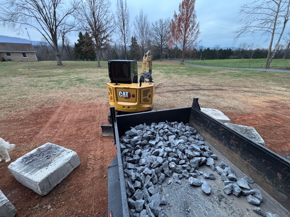 Grading for Schrock’s Land Management in Northern Virginia, Shenandoah Valley, VA