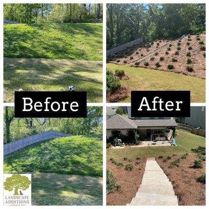 Before and After  for Landscape Additions  in Shelby County,  AL