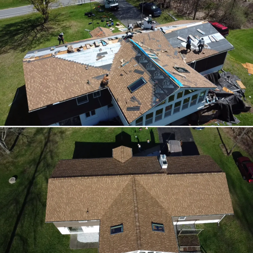 Before and after for RFK Contracting in Wolcott, NY