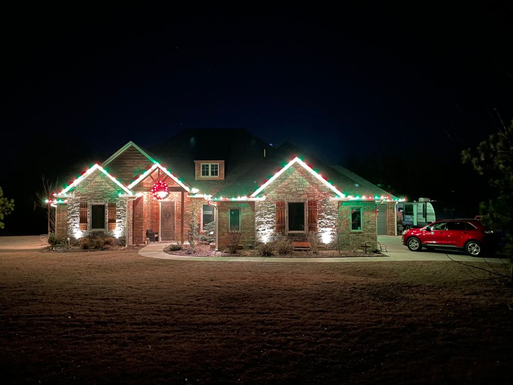 Holiday lighting  for Stallion Design And Construction in Norman, OK