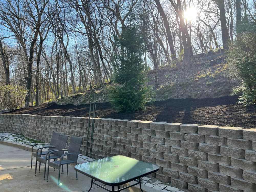 Our retaining wall construction service offers durable, visually appealing solutions for preventing erosion and creating level terraced spaces in your outdoor areas, adding both functionality and beauty to your landscape. for Green Sweep Lawn and Landscape in Eureka, MO