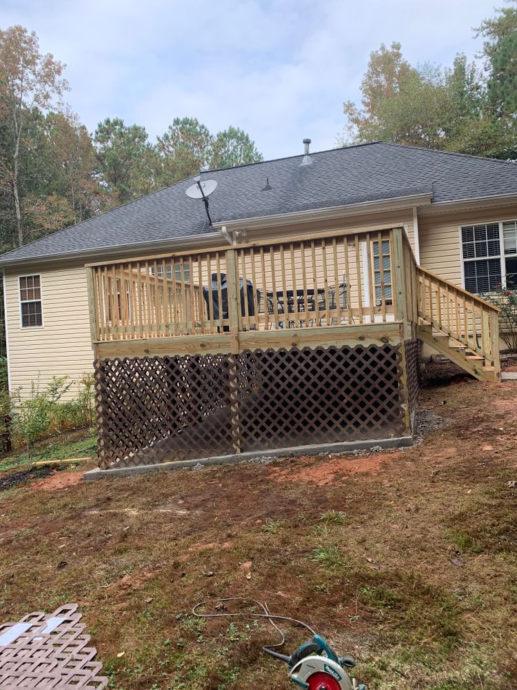 Decking work for Compadres Concrete in Griffin, GA