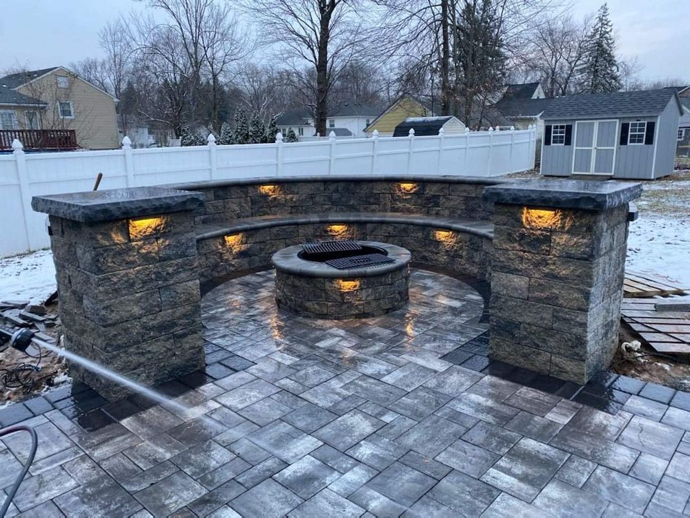 We offer professional Masonry services that can transform your outdoor living space with the installation and repair of patios, walkways, retaining walls, fire pits or other structures. for Dave's PRO Landscape Design & Masonry, LLC in Scotch Plains, New Jersey