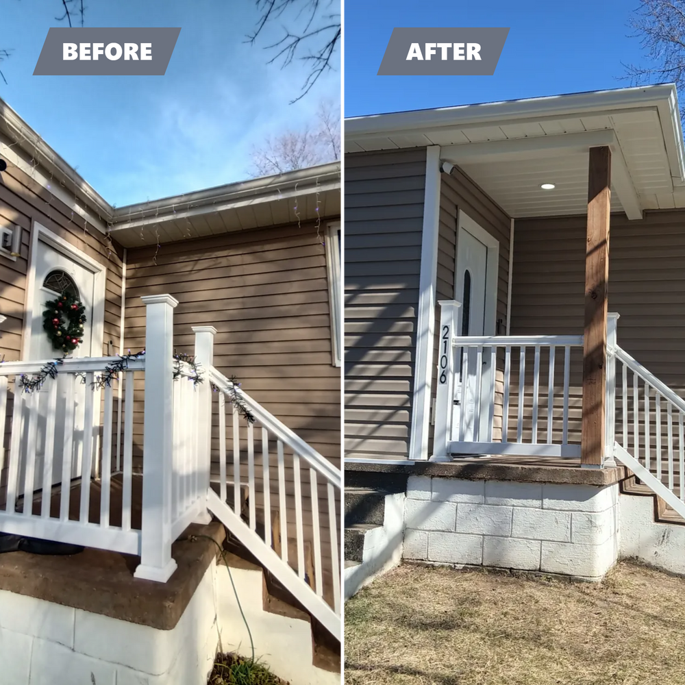 Water deterrent porch roof for Ins & Outs Home Repair, LLC in Madison County, IL