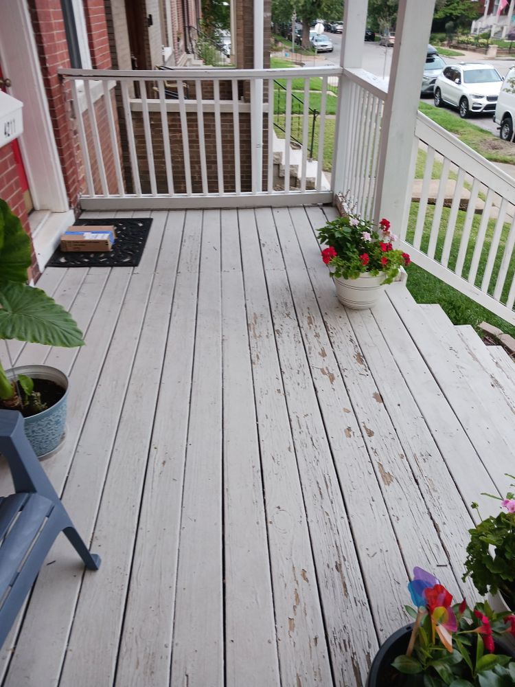 Historic porch build for Ins & Outs Home Repair, LLC in Madison County, IL