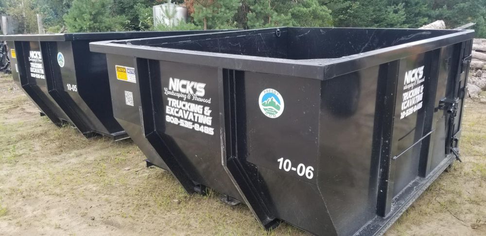 Dumpster Rentals  for Nick's Landscaping & Firewood in Sutton , VT