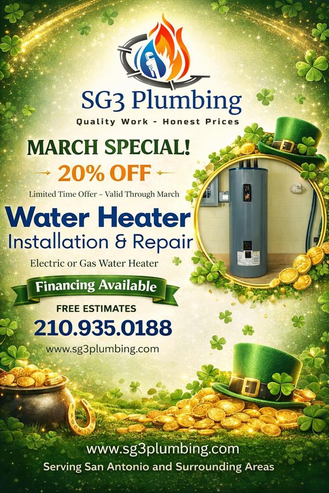 All Photos for SG3 Plumbing, LLC in San Antonio, TX