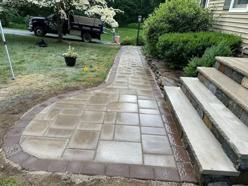 Upgrade your home's exterior with our Granite Stairs service. Our expert team will enhance your landscaping with durable, stylish stairs to elevate the aesthetic appeal of your property. for J&R Visual Landscaping Inc in Haverhill, MA