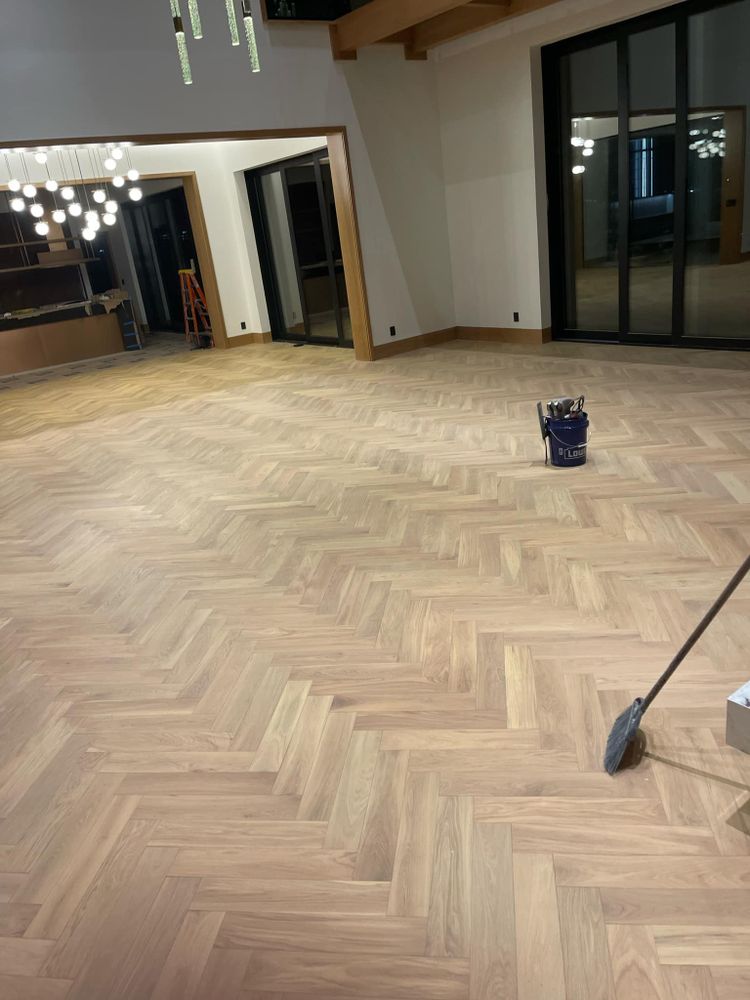 6000 sq ft Herringbone install for Robledo’s LoneStar Flooring in Kyle, TX