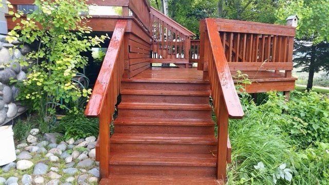 Deck Staining for Mike's Custom Painting in Kissee Mills, MO