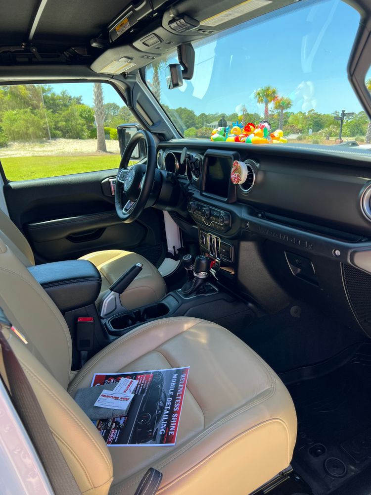 Interior Detailing for Relentless Shine Mobile Detailing in Calabash, NC