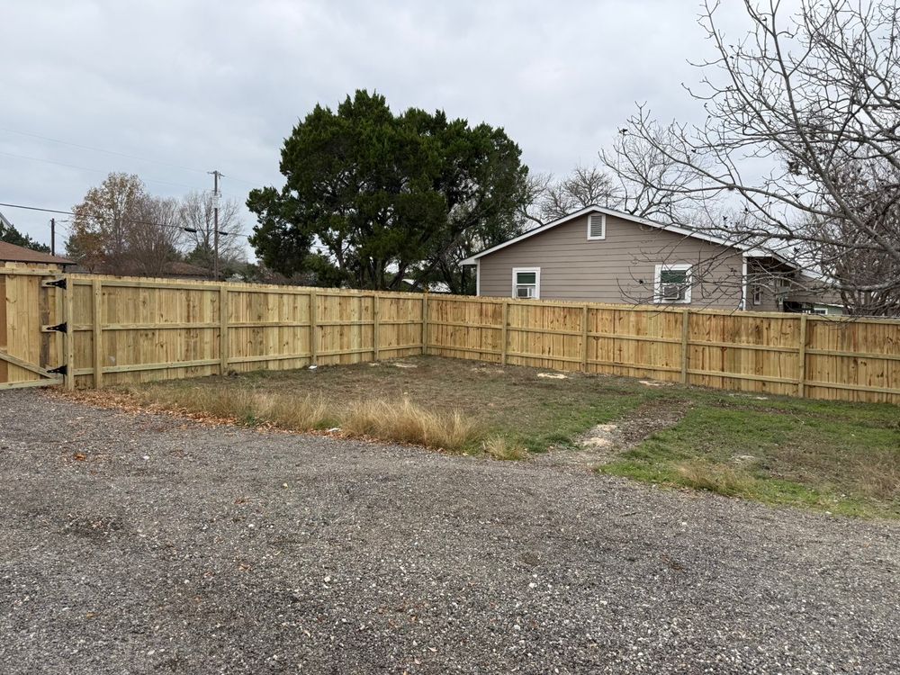 Deck/fence work for Good and Green Landscaping in Canyon Lake, TX