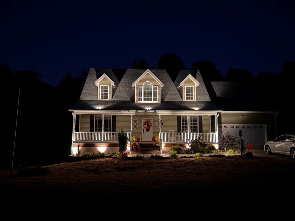 Outdoor lighting  for Cook's Lawn & Landscaping in Taylorsville, NC