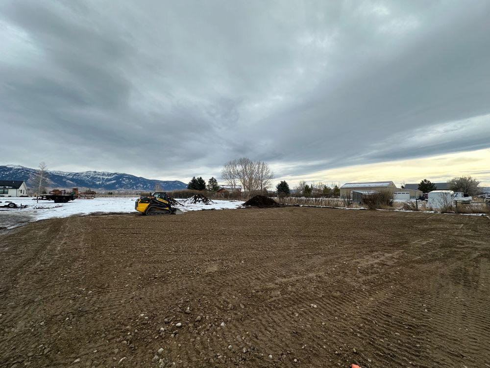 Dirt Work for R&H Homes in Bozeman, MT