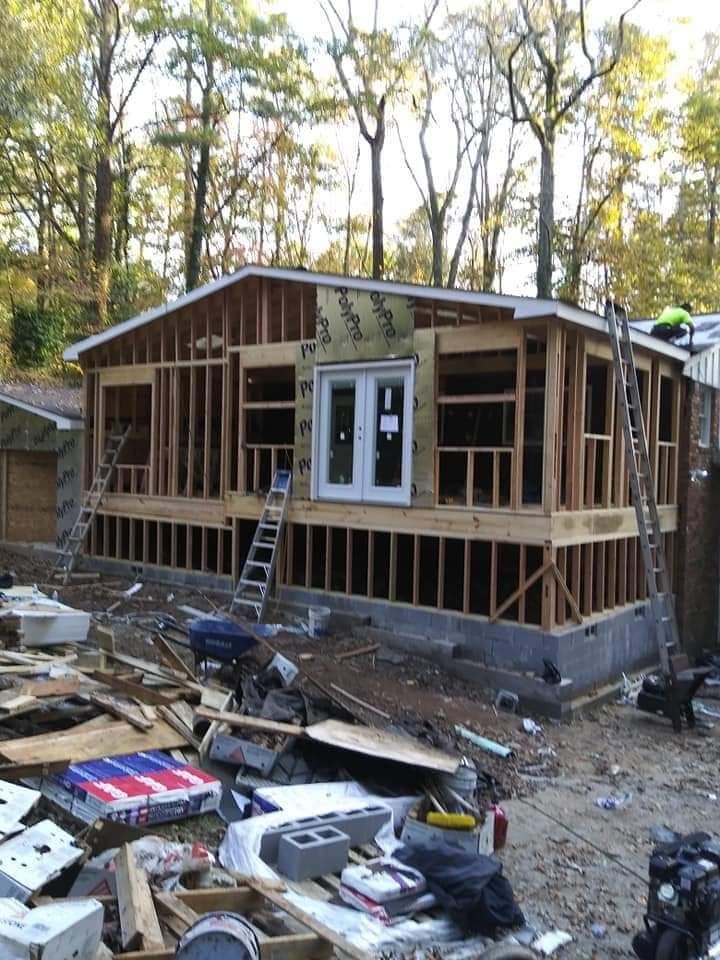 Framing for Rick's creative home improvement and repair in Atlanta, GA