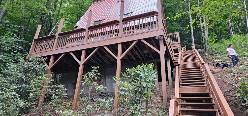 Exterior Deck staining  for JV Painting Services LLC in Hendersonville, NC