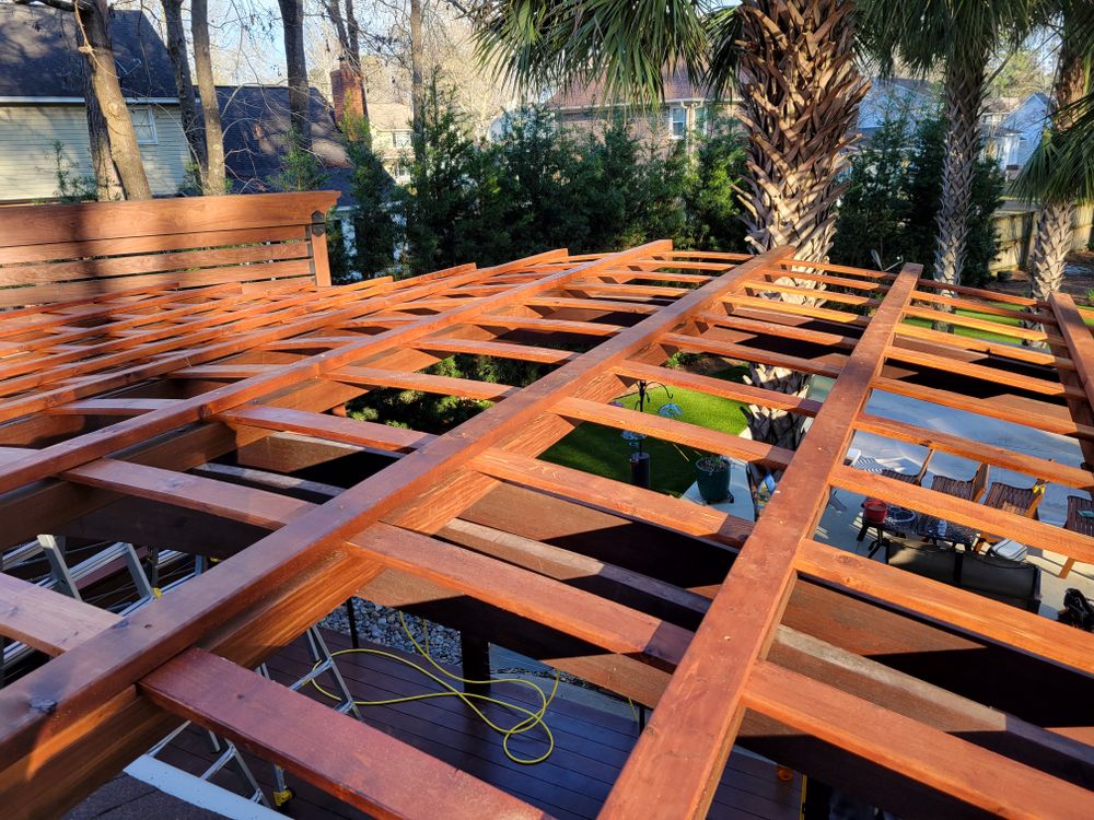 Ipe deck and trellis  for GVL Renovations in Greenville, SC