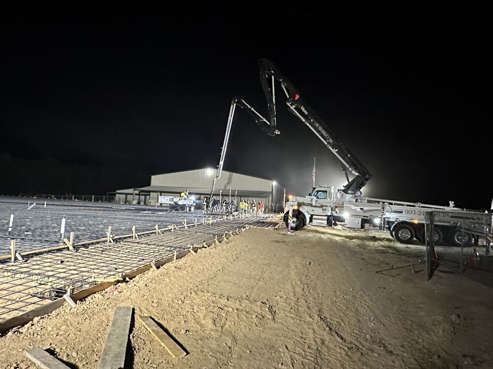 Concrete slabs for T & C Metal Builders in Northeast, TX