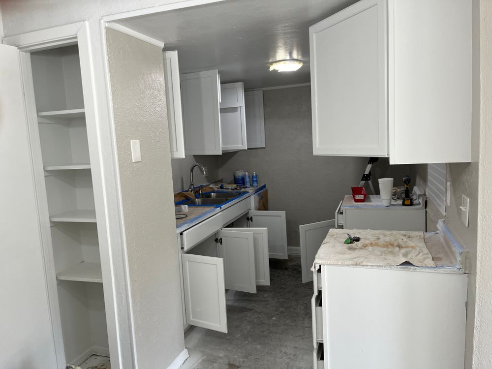 Cabinet Color Change  for Black Diamond Construction and Services in Lubbock, TX