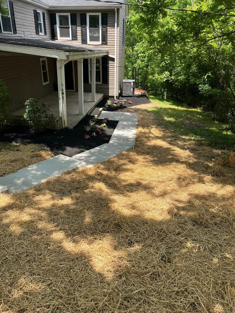 Discover what concrete paving can do for your home with our expert landscaping service, providing durable and aesthetically pleasing pathways and patios that enhance your outdoor space efficiently and beautifully. for Young’s lawns & landscapes in Thurmont, MD